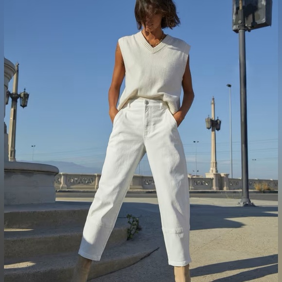 Everlane Utility Barrel Pant size 2 in Bone - Picture 1 of 7